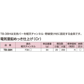 支持バー固定金具 南電機