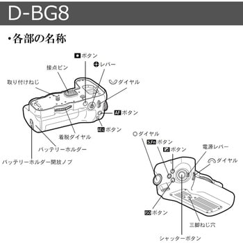 D-BG8 バッテリーグリップ D-BG8 1個 イノック 【通販モノタロウ】