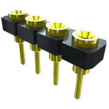 基板接続用ソケット 6 極 2.54mm 1 列 スルーホール SAMTEC