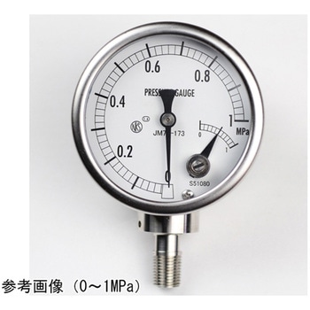 マイクロスイッチ接点付圧力計(Φ75)SUS H：上限1接点 JM71シリーズ 長野計器