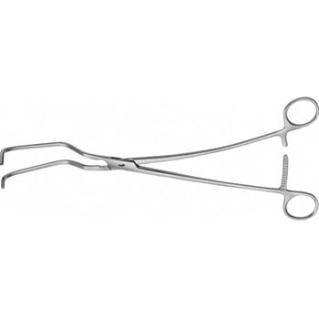 大動脈吻合鉗子 パリー・クーリー 無外傷性 弯曲 全長280mm - ビー・ブラウンエースクラップ