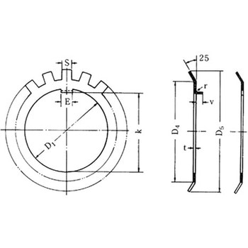 ベアリングナット用座金 EA949KFシリーズ - エスコ