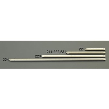 # 3x7.0mm [+ -]ドライバー 差替・手元六角付 エスコ