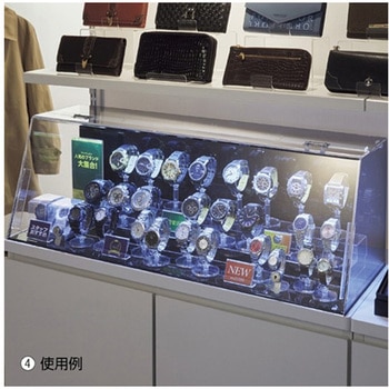 鍵付きショーケース 白色LED照明付き 61-756-86シリーズ - アズワン