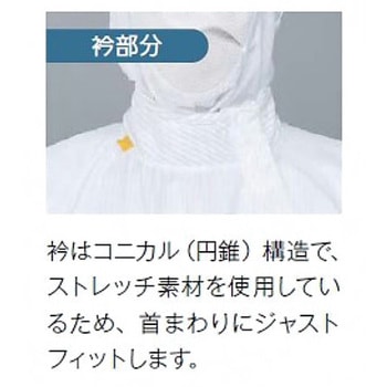 防塵ツナギ服 白 FX120C-01 東洋リントフリー