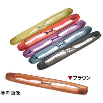 老眼鏡 折りたたみ ポッドリーダー ブラウン SG-01BRシリーズ I.L.K(池田レンズ工業)