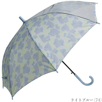 女児キッズハートリボン柄長傘 58cm 10002715シリーズ 丸十コーポレーション