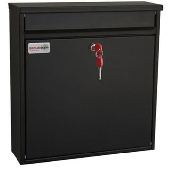 Post Box Std Front Load Black - Securikey