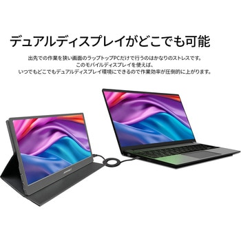 ディスプレイ13.3型/1920×1080/miniHDMI×1、USB-C×2/ブラック/スピーカー有/2年保証 JAPANNEXT