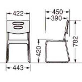スタッキングチェア LION (ライオン事務器)