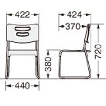 スタッキングチェア LION (ライオン事務器)