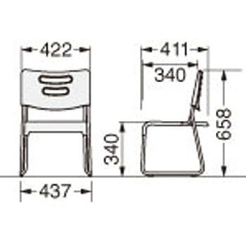 スタッキングチェア LION (ライオン事務器)
