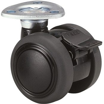 双輪キャスター Φ40 自在ストッパー付 プレート式 TE40シリーズ 東海キャスター