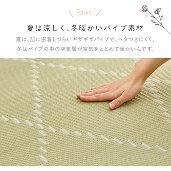 裏貼り付き 洗えるい草風カーペット モンド - 萩原