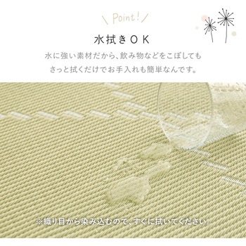 裏貼り付き 洗えるい草風カーペット モンド - 萩原