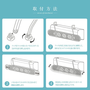 冷暖房対応エアコン風よけカバー(ファン付きタイプ) 日翔