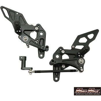 Mr Quick製 ホンダ モンキー125用 アルミ製 6ポディション バックステップ ブラック MAD MAX(マッドマックス)