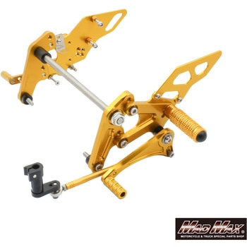 Mr Quick製 ホンダ モンキー125用 アルミ製 6ポディション バックステップ ゴールド MAD MAX(マッドマックス)