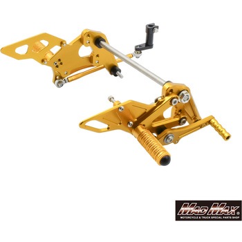 Mr Quick製 ホンダ モンキー125用 アルミ製 6ポディション バックステップ ゴールド MAD MAX(マッドマックス)