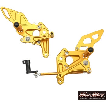 Mr Quick製 ホンダ モンキー125用 アルミ製 6ポディション バックステップ ゴールド MAD MAX(マッドマックス)