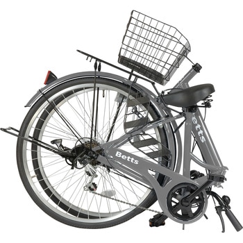 防災サイクル 26型 6段変速・LEDオートライト付 ノンパンク折り畳みシティサイクル Betts【簡易組立品】 東部