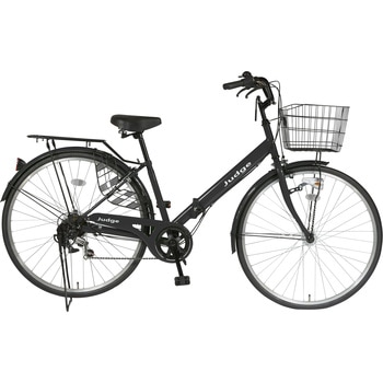 防災サイクル 27型 6段変速・LEDオートライト付 ノンパンク折り畳みシティサイクル Judge 【簡易組立品】 東部