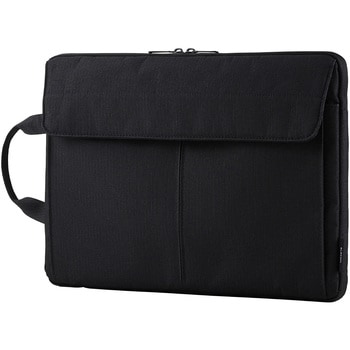 パソコンケース 撥水 軽量 スリム ハンドル付き 前面仕分けポケット ダブルファスナー エレコム