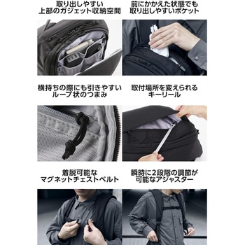 リュック 大容量 35L シューズ収納 16インチPC対応 小物整理ポケット付 バックパック 180度オープン構造 エレコム