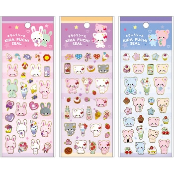 キラふちシール ふわりんこあにまる レモン