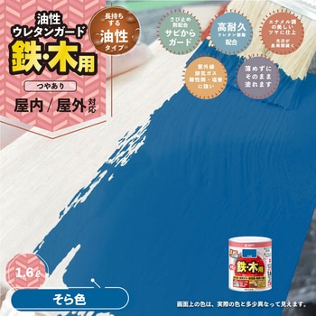 油性ウレタンガード 油性鉄部木部用(つやあり) カンペハピオ