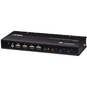 4ポート USB HDMI KVMPスイッチ(4K60p対応、2ポートUSB 2.0ハブ搭載) ATEN