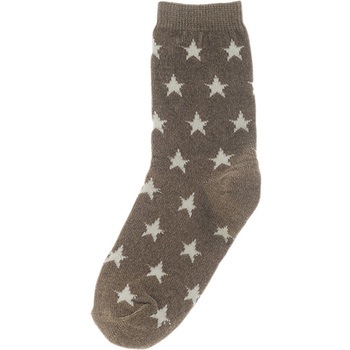 婦人 シェニールソックス/星柄/モカ ゴートレイド