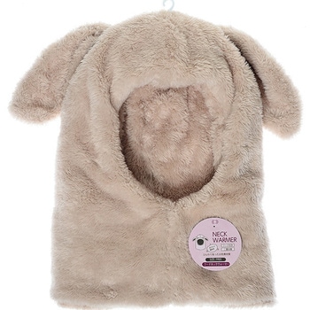 あったかボア フード付ネックウォーマー/うさ耳/ベージュ ゴートレイド