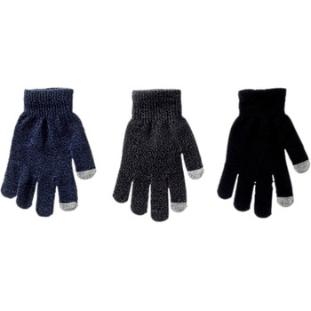 のびのび手袋/無地・タッチパネル対応(両手2本) ゴートレイド