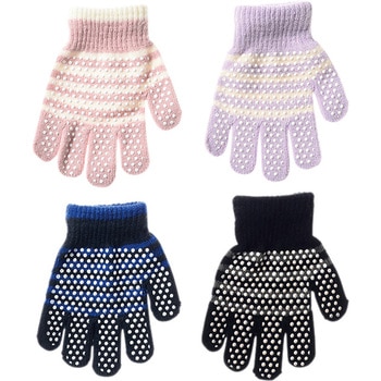 キッズ のびのび手袋/ボーダー(すべり止め付) ゴートレイド