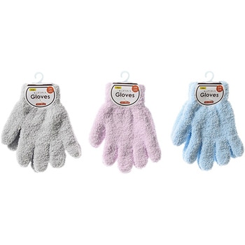 キッズ もこもこ手袋/無地 ゴートレイド