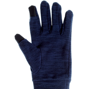 紳士 裏起毛カチオンフリース手袋/タッチパネル対応/ネイビー ゴートレイド