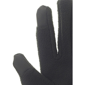 紳士 裏起毛カチオンフリース手袋/タッチパネル対応/ブラック ゴートレイド