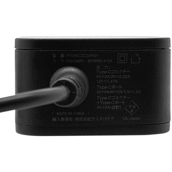 AC充電器 ケーブル直付 ラスタバナナ