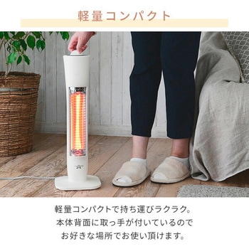 グラファイトヒーター 遠赤外線 速暖 (200W/400W) 2段階切替 コンパクト Aladdin