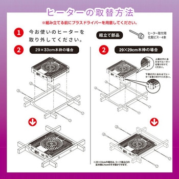 こたつ用 ヒーターユニット 石英管 ファン式温風ヒーター 510W 取換用 YAMAZEN(山善)