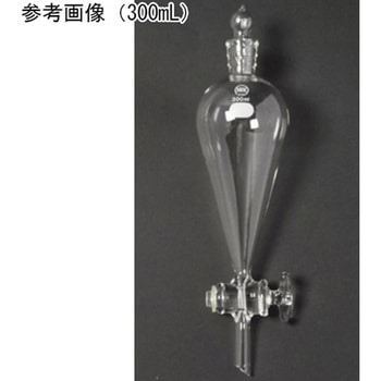 分液ロート スキーブ型(ガラスコック)白 166シリーズ 日本理化学器械(NRK)