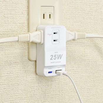 発煙ガードUSB付タップ 3個口 オーム電機