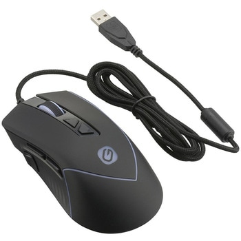 ゲーミングマウス 有線 USB 9ボタン 高DPI12400 Fireボタン付 オーム電機