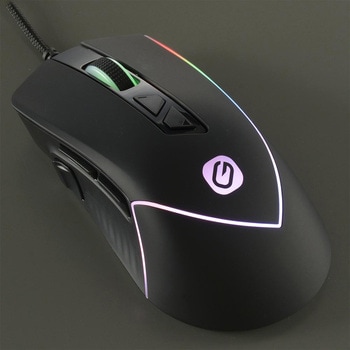 ゲーミングマウス 有線 USB 9ボタン 高DPI12400 Fireボタン付 オーム電機