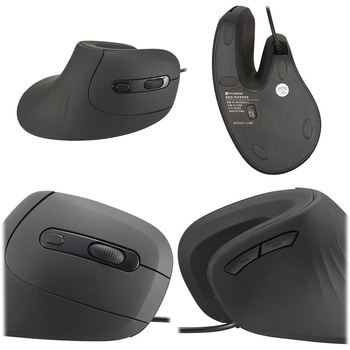 エルゴノミクスマウス 静音 有線 USB 高DPI 7200dpi ゲーミング対応 オーム電機