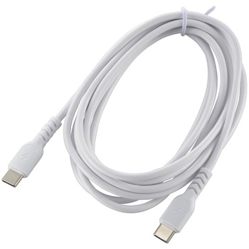 USB-C to USB-Cケーブル PD対応 60W 高速充電 ホワイト オーム電機