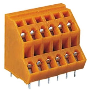 基板用端子台 736シリーズ 5.08mmピッチ 2列 12極 オレンジ 1袋 5個入 - ワゴジャパン