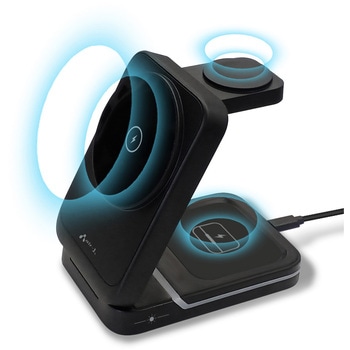 コンパクト3in1ワイヤレス充電ステーション エアージェイ