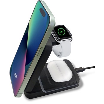 コンパクト3in1ワイヤレス充電ステーション エアージェイ